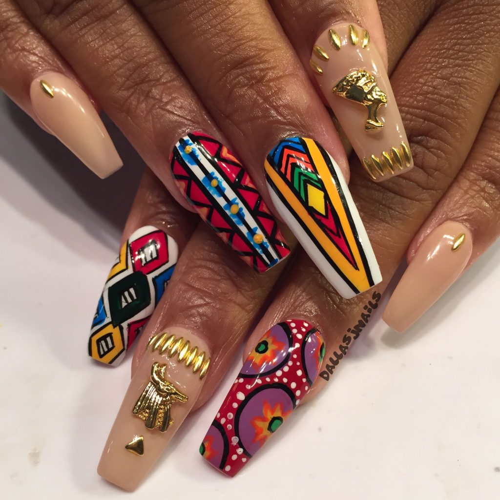 nail polish ancient Egypt theme