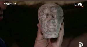 A Wax Head Found at the Site for the First Time