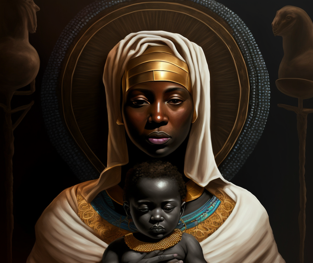 Black madonna Nubian woman mrimhotep.org